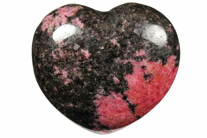 Polished Rhodonite Heart - Madagascar #126758